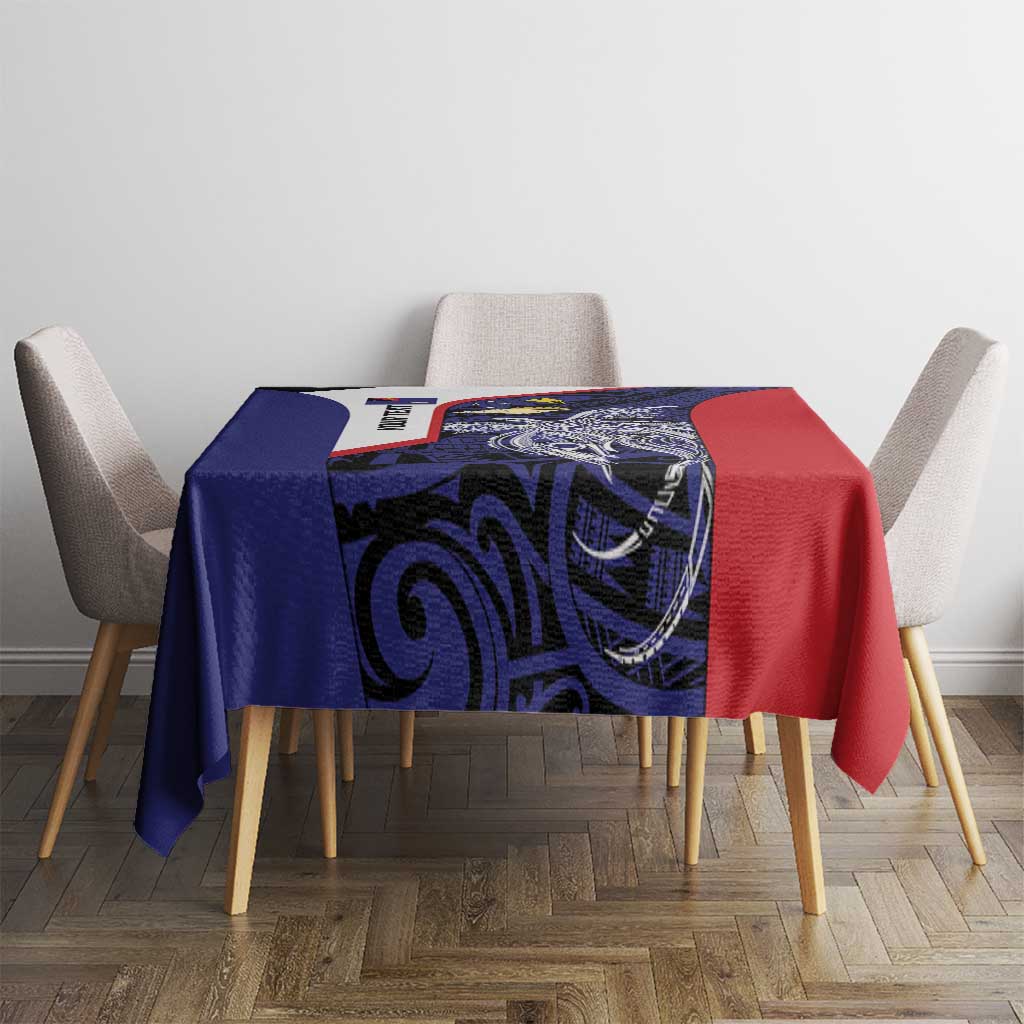 Personalised PNG West New Britain Province Tablecloth Bird of Paradise Tattoo Flag Motif - Polynesian Pride