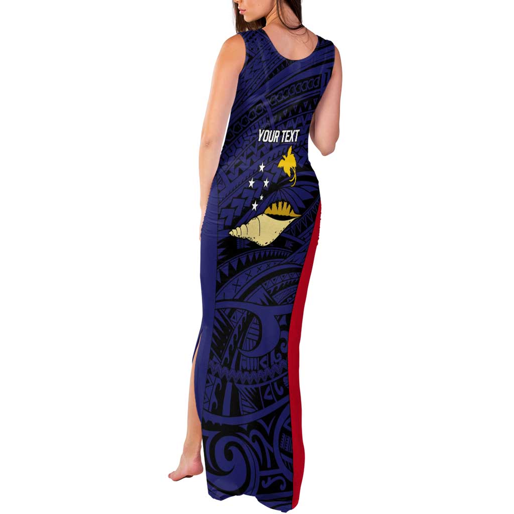 Personalised PNG West New Britain Province Tank Maxi Dress Bird of Paradise Tattoo Flag Motif LT9 - Polynesian Pride