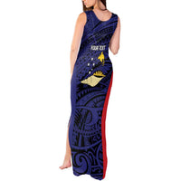 Personalised PNG West New Britain Province Tank Maxi Dress Bird of Paradise Tattoo Flag Motif LT9 - Polynesian Pride