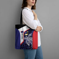 Personalised PNG West New Britain Province Tote Bag Bird of Paradise Tattoo Flag Motif LT9 - Polynesian Pride