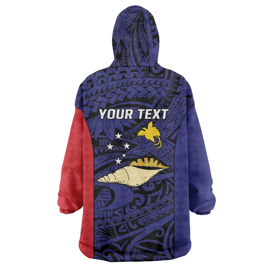 Personalised PNG West New Britain Province Wearable Blanket Hoodie Bird of Paradise Tattoo Flag Motif LT9 - Polynesian Pride
