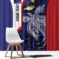 Personalised PNG West New Britain Province Window Curtain Bird of Paradise Tattoo Flag Motif LT9 - Polynesian Pride