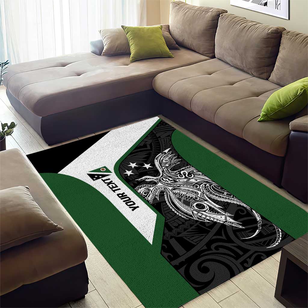 Personalised PNG Western Highlands Province Area Rug Bird of Paradise Tattoo Flag Motif LT9 - Polynesian Pride