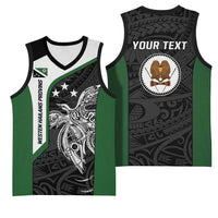Personalised PNG Western Highlands Province Basketball Jersey Bird of Paradise Tattoo Flag Motif LT9 - Polynesian Pride