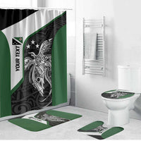 Personalised PNG Western Highlands Province Bathroom Set Bird of Paradise Tattoo Flag Motif LT9 Bathroom Set (4 pcs) Green - Polynesian Pride