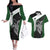 Personalised PNG Western Highlands Province Couples Matching Off The Shoulder Long Sleeve Dress and Hawaiian Shirt Bird of Paradise Tattoo Flag Motif - Polynesian Pride