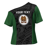 Personalised PNG Western Highlands Province Cross Shoulder Shirt Bird of Paradise Tattoo Flag Motif LT9 - Polynesian Pride