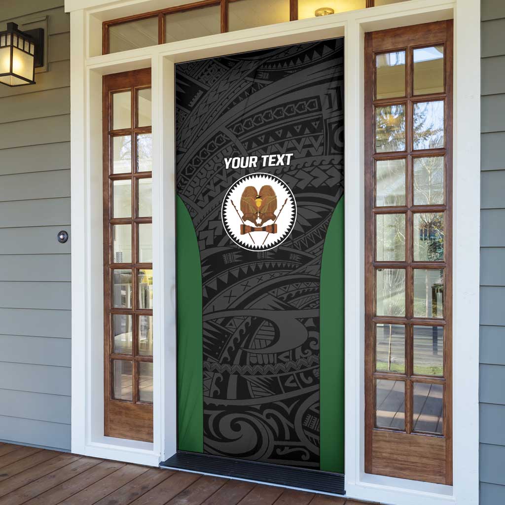 Personalised PNG Western Highlands Province Door Cover Bird of Paradise Tattoo Flag Motif LT9 - Polynesian Pride