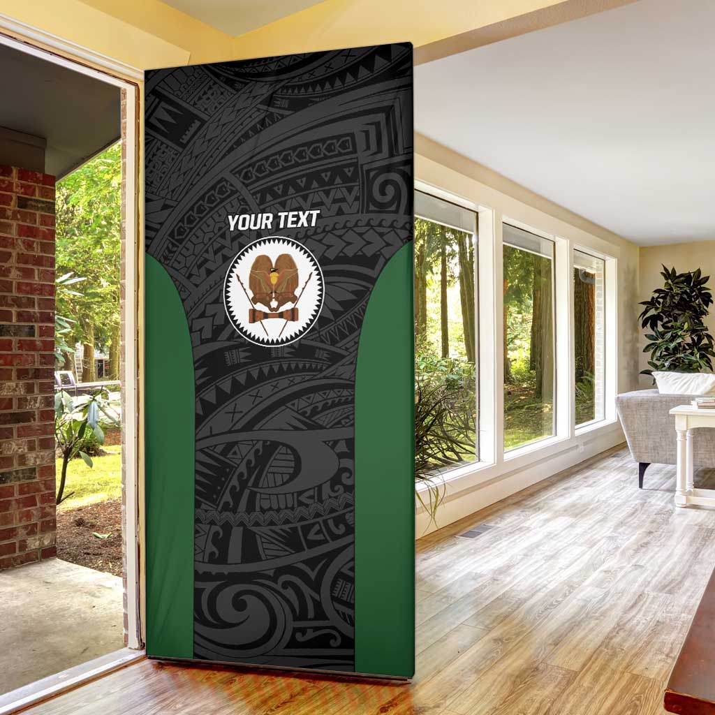 Personalised PNG Western Highlands Province Door Cover Bird of Paradise Tattoo Flag Motif LT9 - Polynesian Pride