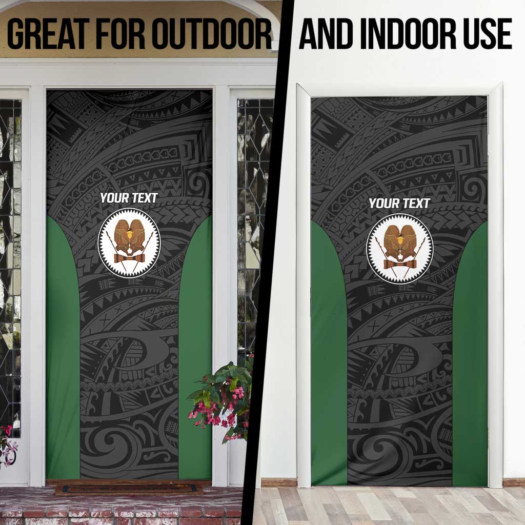 Personalised PNG Western Highlands Province Door Cover Bird of Paradise Tattoo Flag Motif LT9 - Polynesian Pride