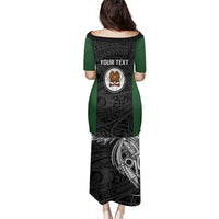 Personalised PNG Western Highlands Province Family Matching Puletasi and Hawaiian Shirt Bird of Paradise Tattoo Flag Motif LT9 - Polynesian Pride
