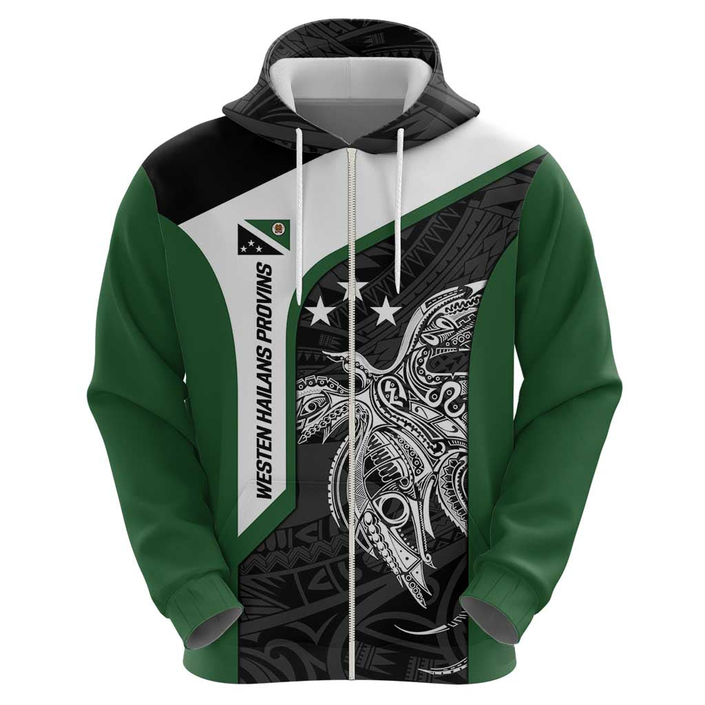 Personalised PNG Western Highlands Province Hoodie Bird of Paradise Tattoo Flag Motif LT9 - Polynesian Pride