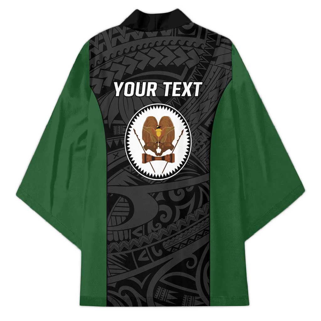 Personalised PNG Western Highlands Province Kimono Bird of Paradise Tattoo Flag Motif LT9 - Polynesian Pride