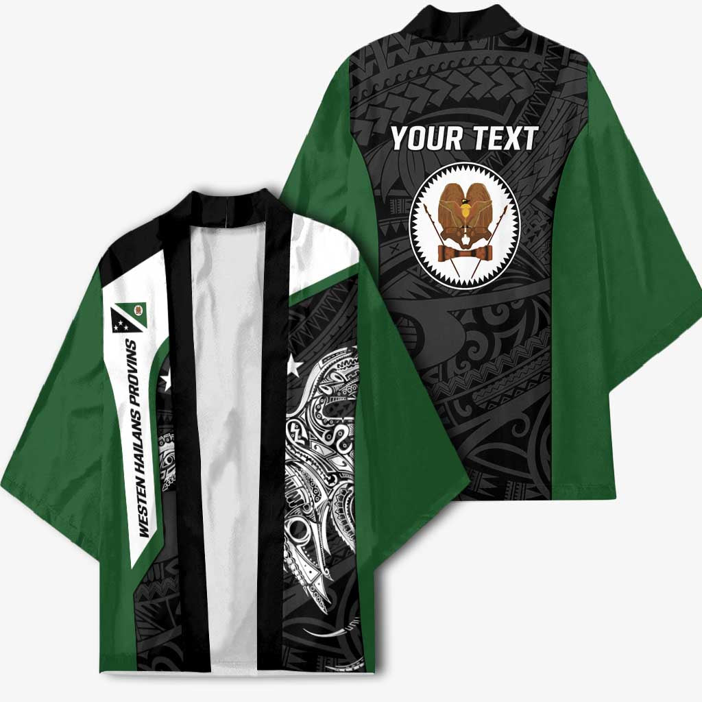 Personalised PNG Western Highlands Province Kimono Bird of Paradise Tattoo Flag Motif LT9 - Polynesian Pride