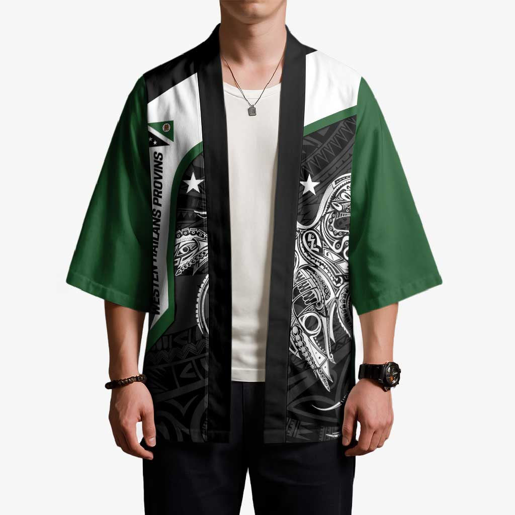 Personalised PNG Western Highlands Province Kimono Bird of Paradise Tattoo Flag Motif LT9 - Polynesian Pride