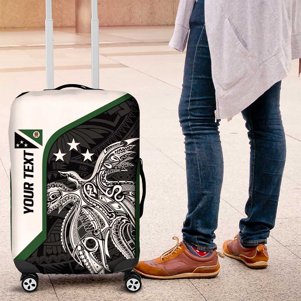 Personalised PNG Western Highlands Province Luggage Cover Bird of Paradise Tattoo Flag Motif LT9 Green - Polynesian Pride