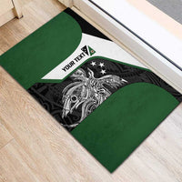 Personalised PNG Western Highlands Province Rubber Doormat Bird of Paradise Tattoo Flag Motif LT9 - Polynesian Pride