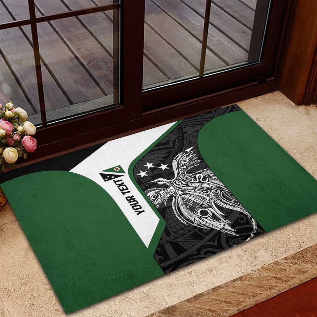 Personalised PNG Western Highlands Province Rubber Doormat Bird of Paradise Tattoo Flag Motif LT9 - Polynesian Pride