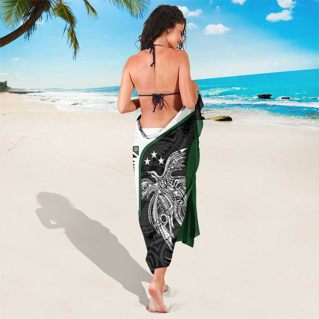 Personalised PNG Western Highlands Province Sarong Bird of Paradise Tattoo Flag Motif LT9 - Polynesian Pride