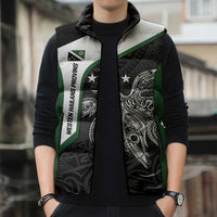 Personalised PNG Western Highlands Province Sleeveless Puffer Jacket Bird of Paradise Tattoo Flag Motif LT9 - Polynesian Pride