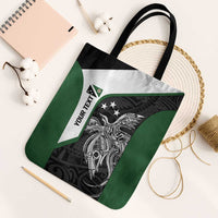 Personalised PNG Western Highlands Province Tote Bag Bird of Paradise Tattoo Flag Motif LT9 Black Strap One Size Green - Polynesian Pride