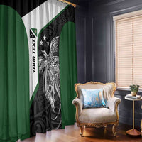 Personalised PNG Western Highlands Province Window Curtain Bird of Paradise Tattoo Flag Motif LT9 - Polynesian Pride