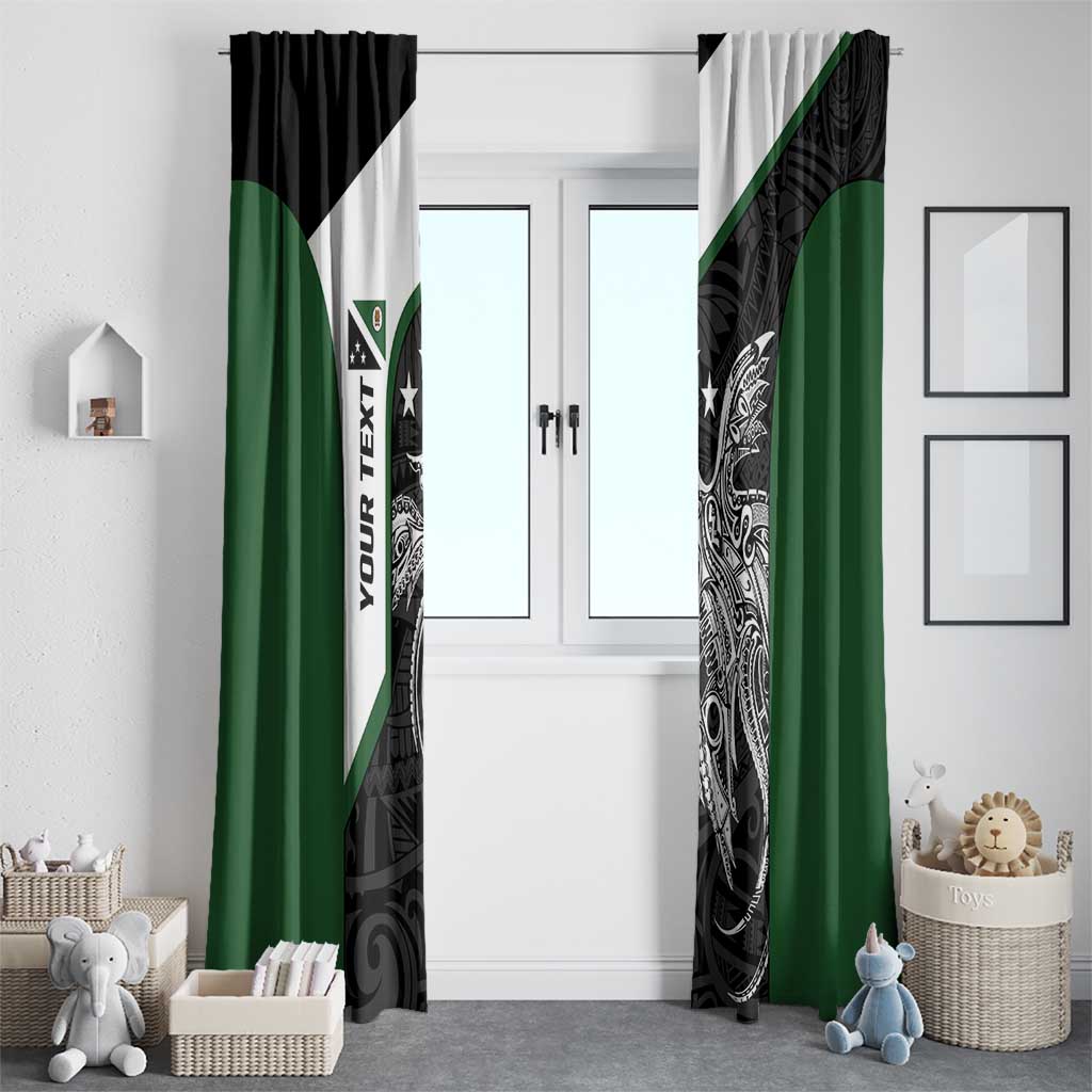 Personalised PNG Western Highlands Province Window Curtain Bird of Paradise Tattoo Flag Motif LT9 - Polynesian Pride