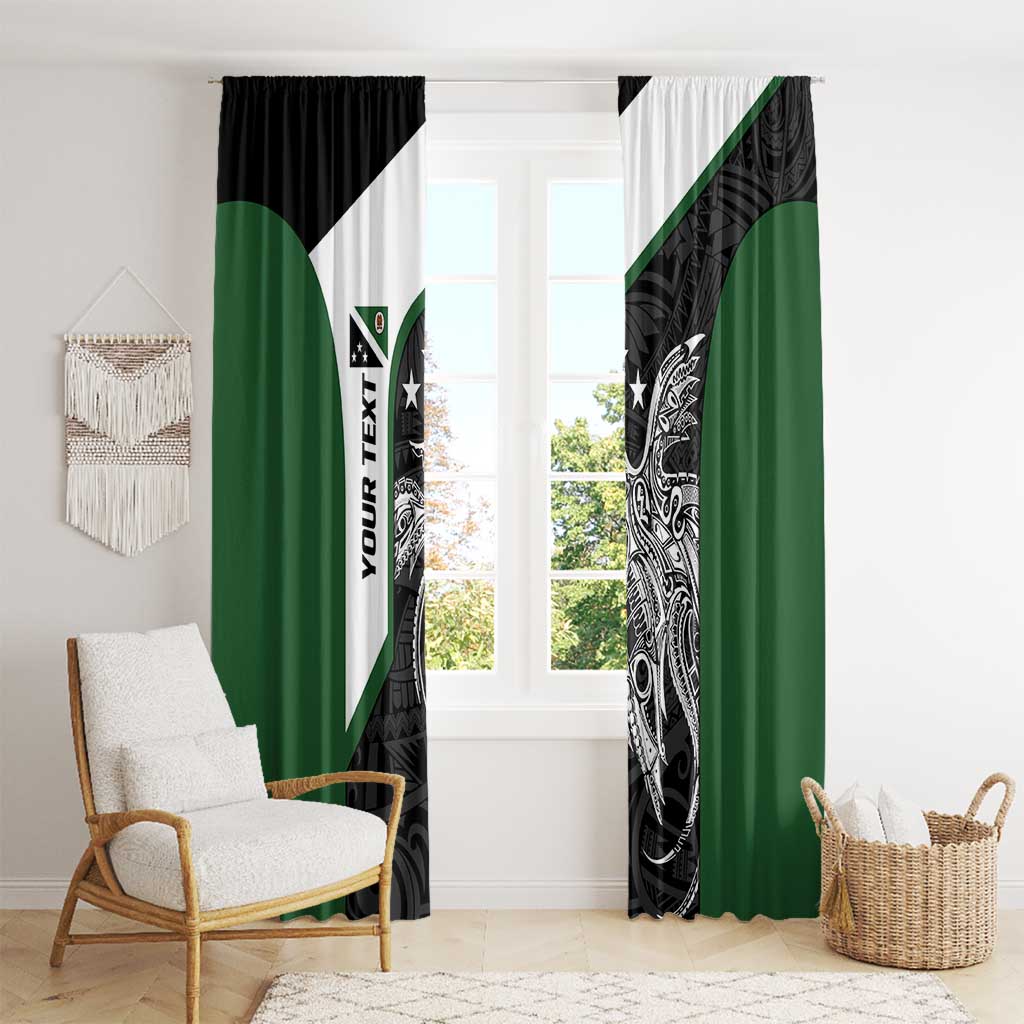 Personalised PNG Western Highlands Province Window Curtain Bird of Paradise Tattoo Flag Motif LT9 - Polynesian Pride