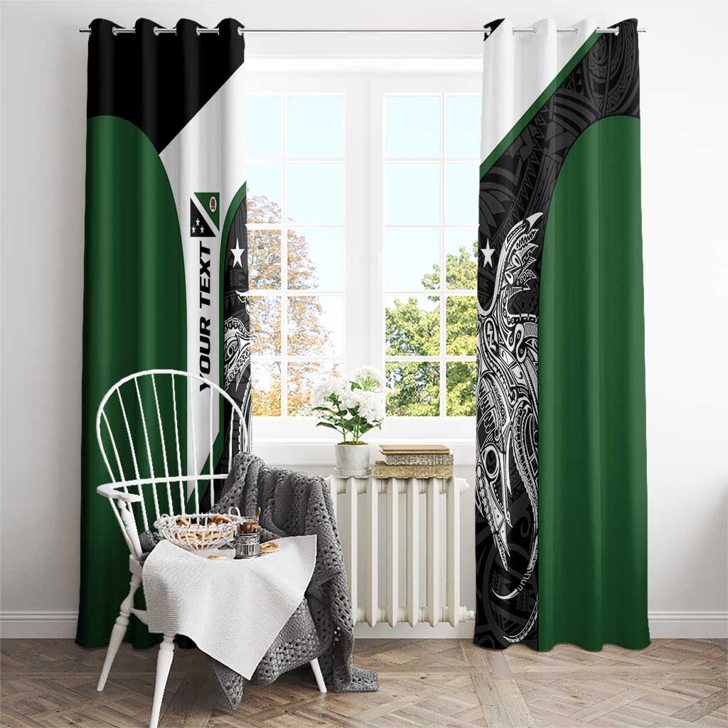Personalised PNG Western Highlands Province Window Curtain Bird of Paradise Tattoo Flag Motif LT9 - Polynesian Pride