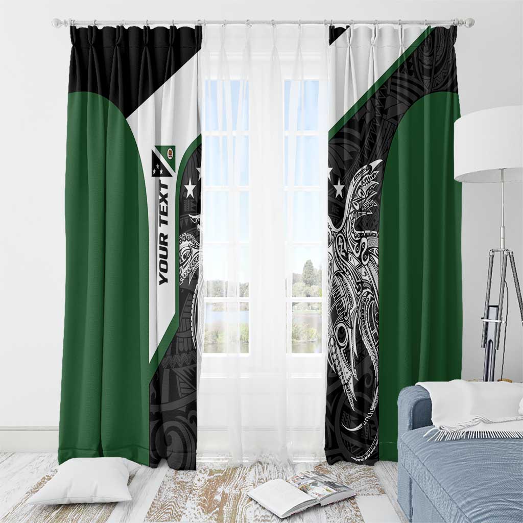 Personalised PNG Western Highlands Province Window Curtain Bird of Paradise Tattoo Flag Motif LT9 - Polynesian Pride