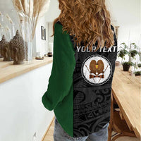 Personalised PNG Western Highlands Province Women Casual Shirt Bird of Paradise Tattoo Flag Motif LT9 - Polynesian Pride