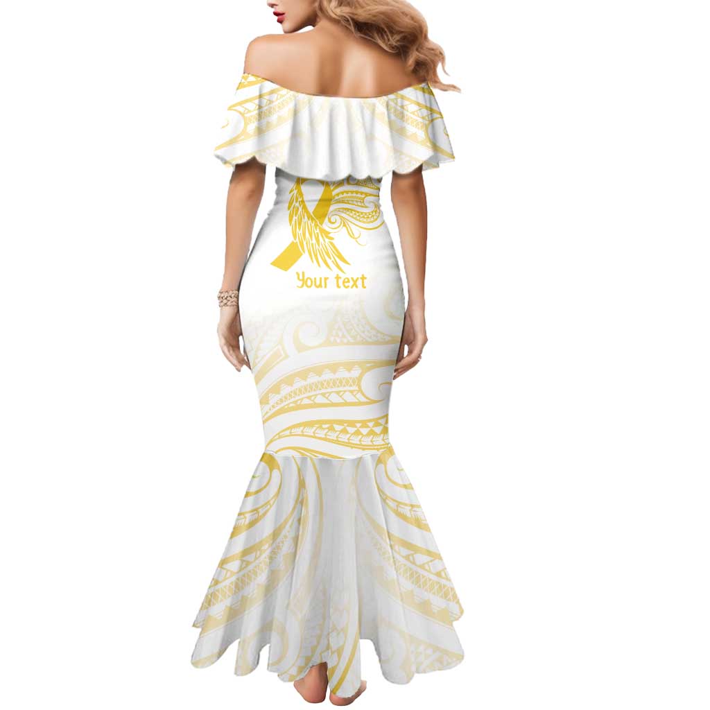 Be Bold Go Gold Polyneisan Ribbon Childhood Personalised Mermaid Dress LT9 - Polynesian Pride
