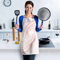 White Sunday Lotu Tamaiti Apron Polynesian Wave Pastel Blush - Polynesian Pride