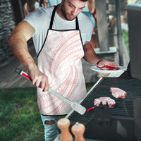 White Sunday Lotu Tamaiti Apron Polynesian Wave Pastel Blush - Polynesian Pride