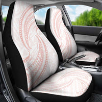 White Sunday Lotu Tamaiti Car Seat Cover Polynesian Wave Pastel Blush LT9 - Polynesian Pride