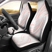 White Sunday Lotu Tamaiti Car Seat Cover Polynesian Wave Pastel Blush LT9 - Polynesian Pride