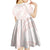 White Sunday Lotu Tamaiti Kid Short Sleeve Dress Polynesian Wave Pastel Blush - Polynesian Pride