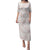 White Sunday Lotu Tamaiti Puletasi Polynesian Wave Pastel Blush - Polynesian Pride