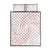 White Sunday Lotu Tamaiti Quilt Bed Set Polynesian Wave Pastel Blush - Polynesian Pride