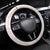 White Sunday Lotu Tamaiti Steering Wheel Cover Polynesian Wave Pastel Blush - Polynesian Pride