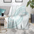 White Sunday Lotu Tamaiti Blanket Polynesian Wave Pastel Cyan - Polynesian Pride