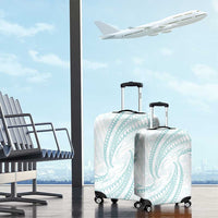 White Sunday Lotu Tamaiti Luggage Cover Polynesian Wave Pastel Cyan LT9 - Polynesian Pride