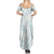 White Sunday Lotu Tamaiti Summer Maxi Dress Polynesian Wave Pastel Cyan - Polynesian Pride