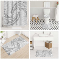 White Sunday Lotu Tamaiti Bathroom Set Polynesian Wave Pastel Gray LT9 - Polynesian Pride