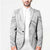 White Sunday Lotu Tamaiti Blazer Polynesian Wave Pastel Gray - Polynesian Pride