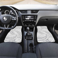 White Sunday Lotu Tamaiti Car Mats Polynesian Wave Pastel Gray - Polynesian Pride