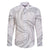 White Sunday Lotu Tamaiti Family Matching Off The Shoulder Long Sleeve Dress and Hawaiian Shirt Polynesian Wave Pastel Gray - Polynesian Pride