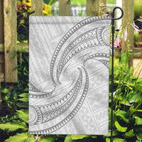 White Sunday Lotu Tamaiti Garden Flag Polynesian Wave Pastel Gray LT9 Garden Flag Gray - Polynesian Pride