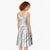 White Sunday Lotu Tamaiti Midi Dress Polynesian Wave Pastel Gray - Polynesian Pride