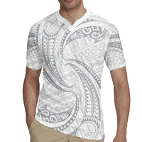 White Sunday Lotu Tamaiti Rugby Jersey Polynesian Wave Pastel Gray LT9 - Polynesian Pride